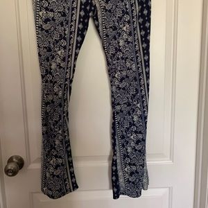 Boho flared stretchy pants